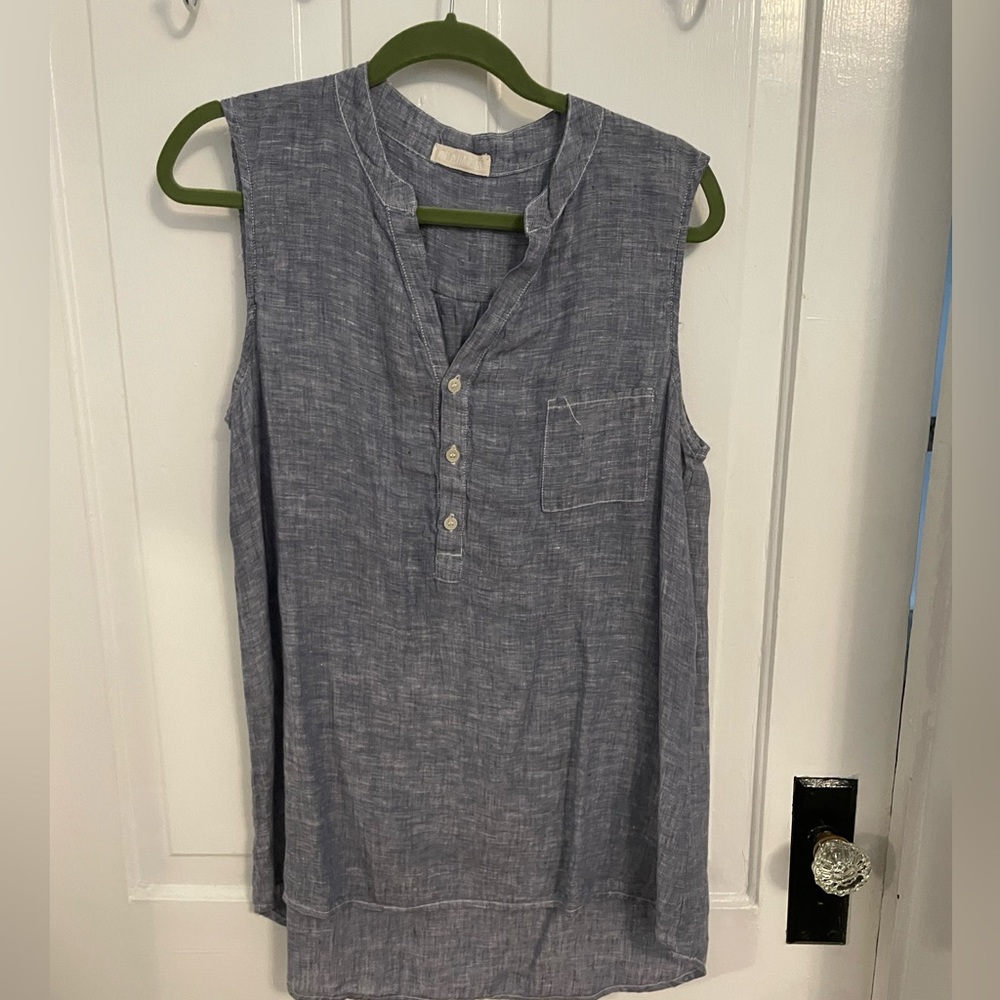 Cp Shades tunic sleeveless linen top